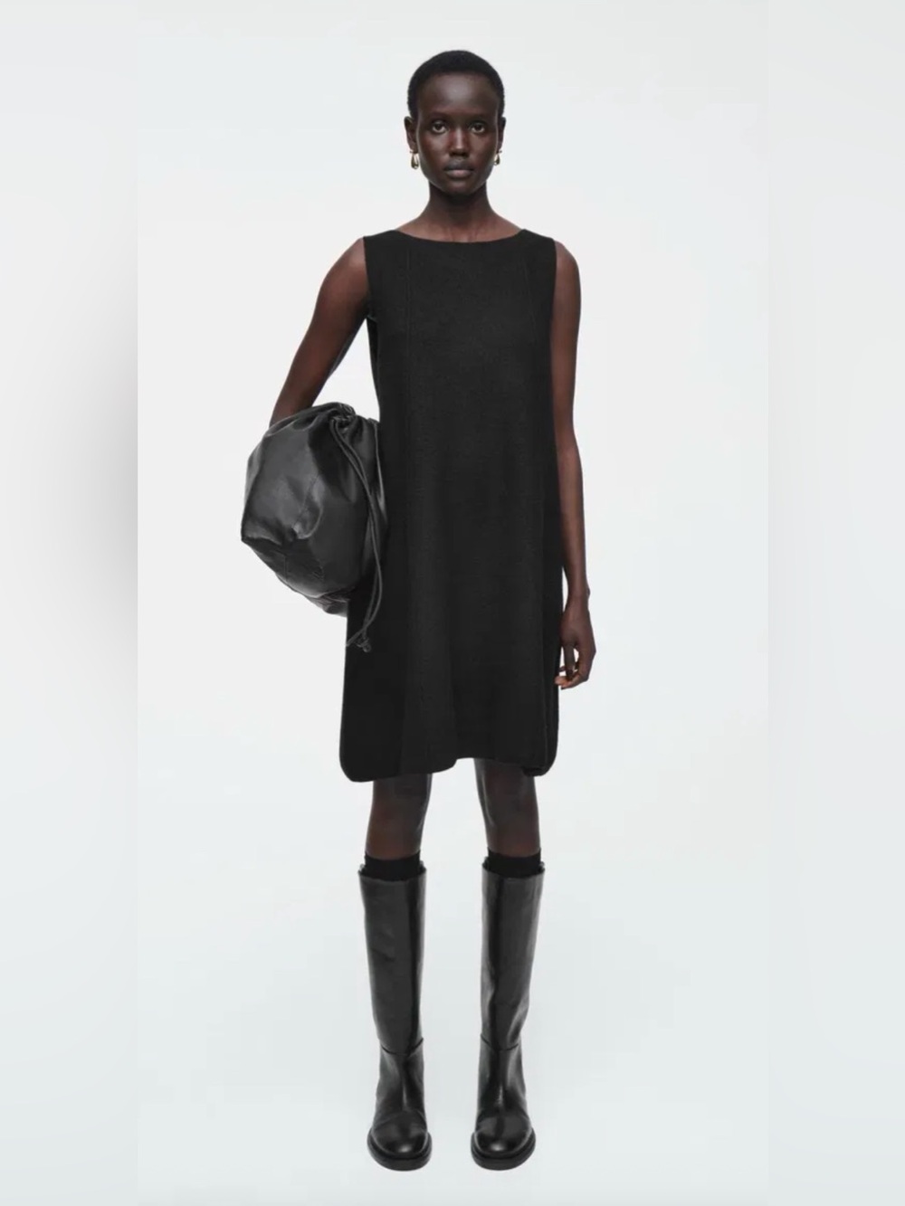 COS Panelled Wool Shift Dress